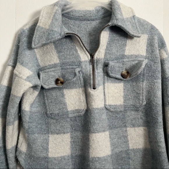 Madewell Boiled Wool Half-Zip Popover Sweater - Picture 5 of 9